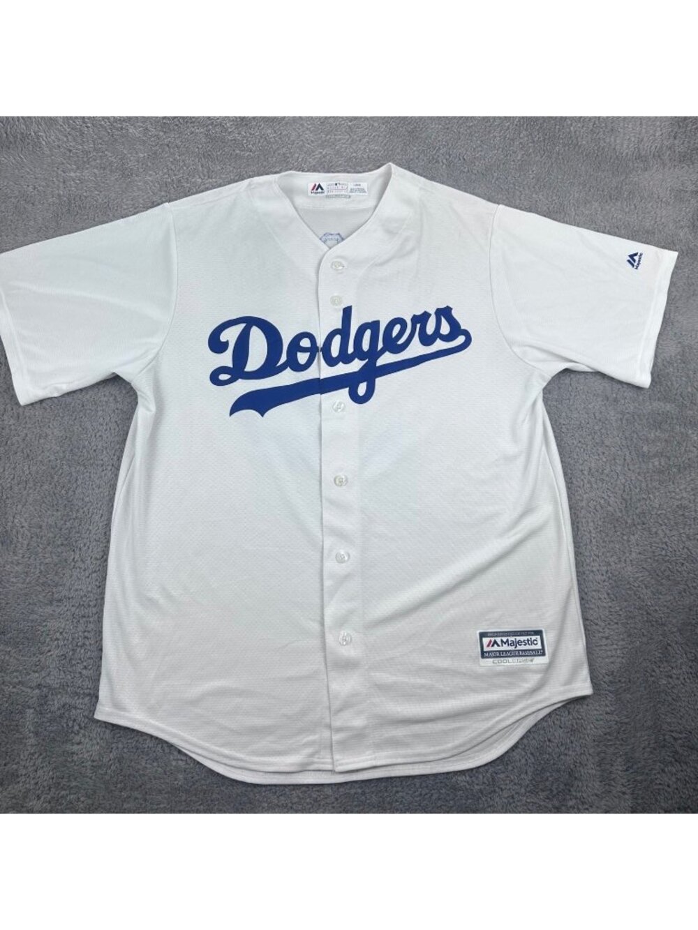 Majestic Baseball Jersey Mens Large White LA Dodgers Clayton Kershaw 22 CoolBase